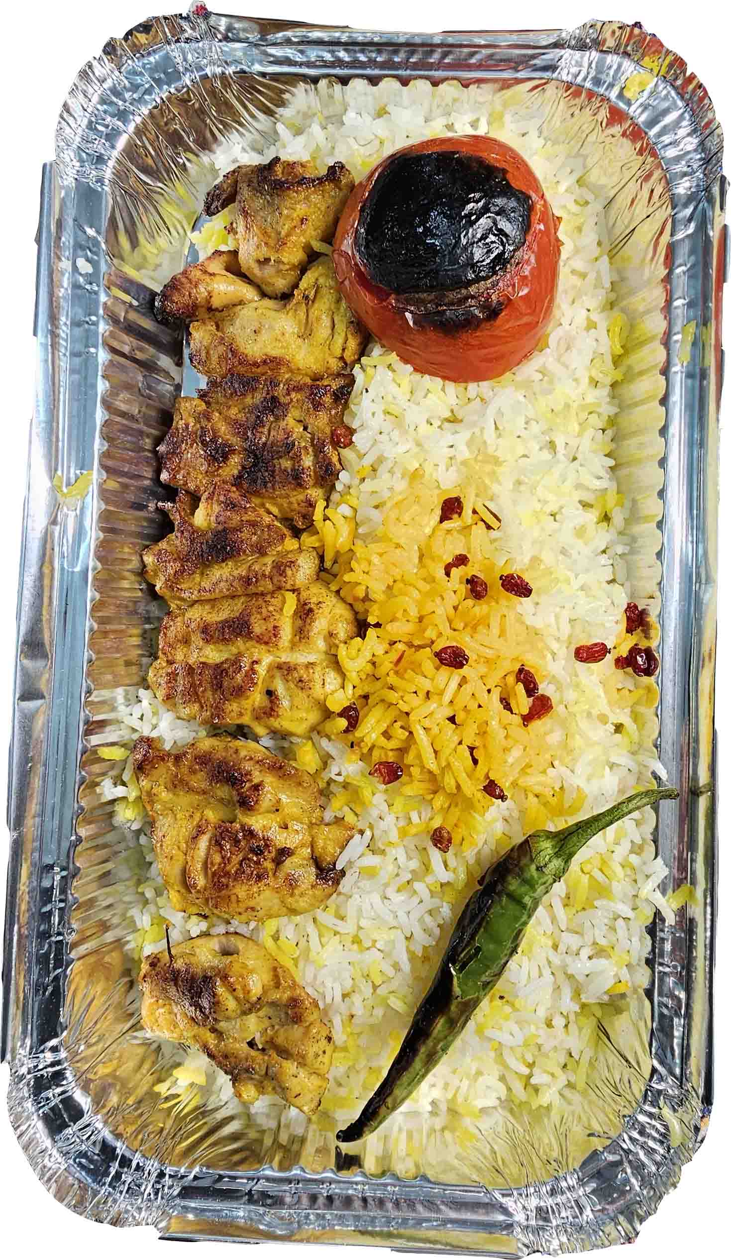 کباب جوجه ران زعفرانی